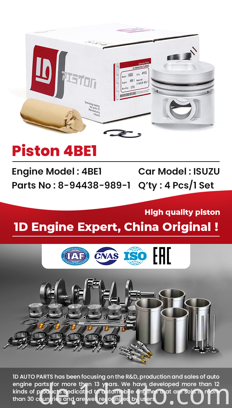 ISUZU 4BE1 Engine Piston Set